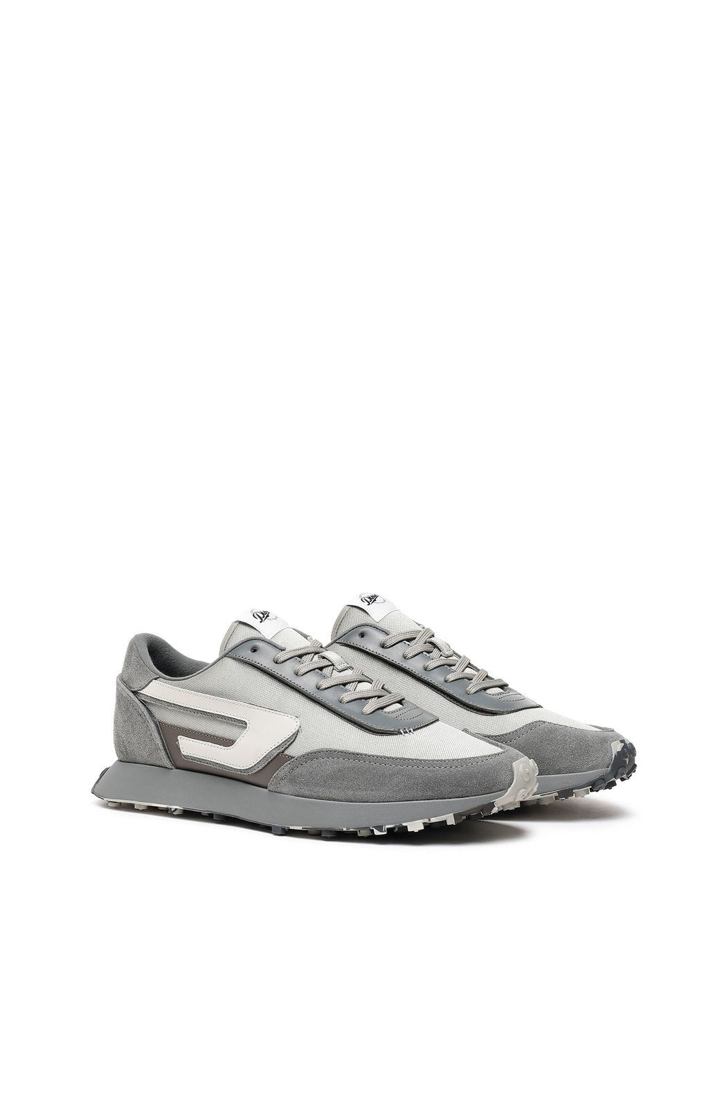 DIESEL MESH AND SUEDE SNEAKERS WITH CAMO SOLE