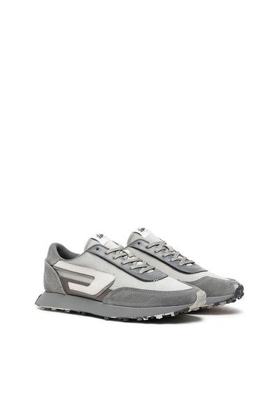 DIESEL MESH AND SUEDE SNEAKERS WITH CAMO SOLE