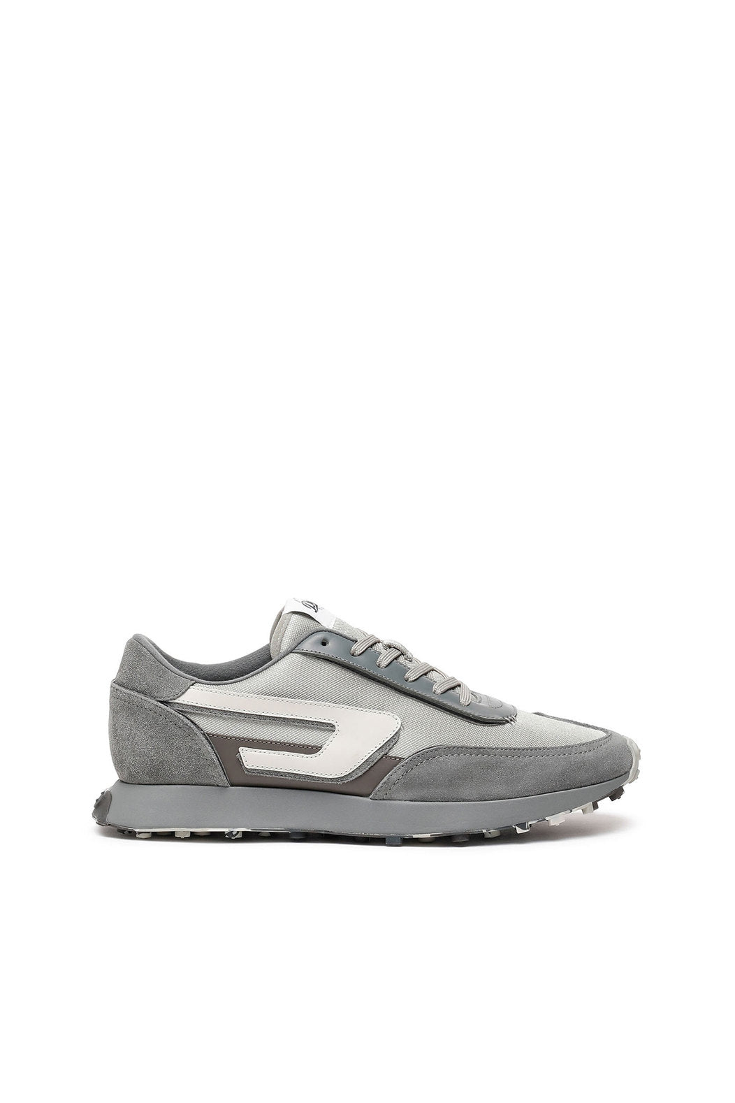 DIESEL MESH AND SUEDE SNEAKERS WITH CAMO SOLE